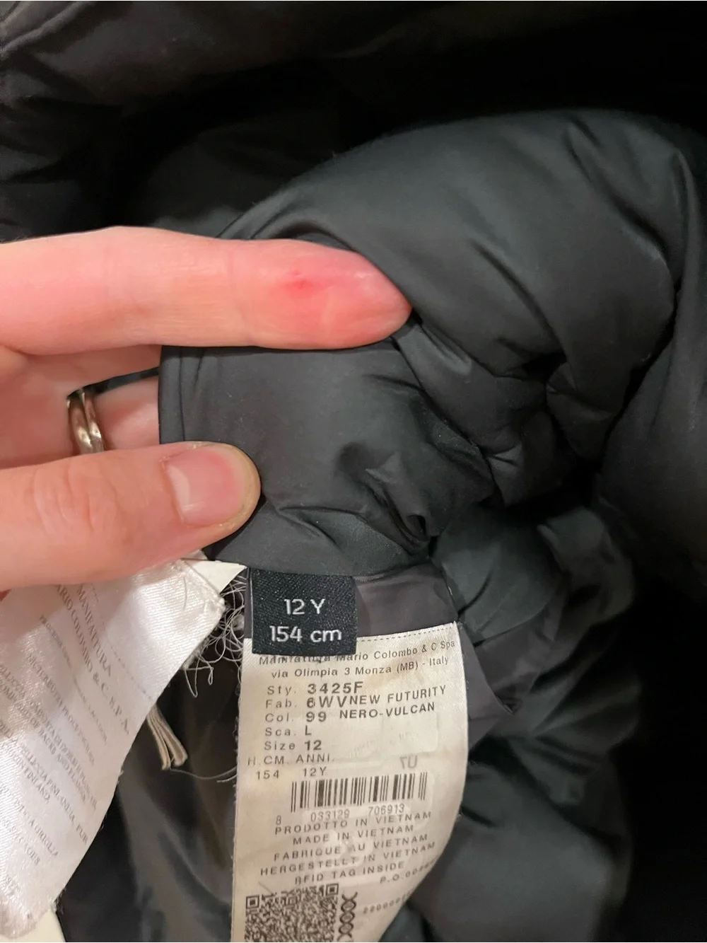 COLMAR Black Kids Puffer Parka with Hood